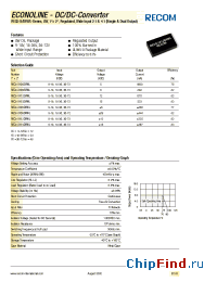 Datasheet REC5-2405DRWL производства Recom